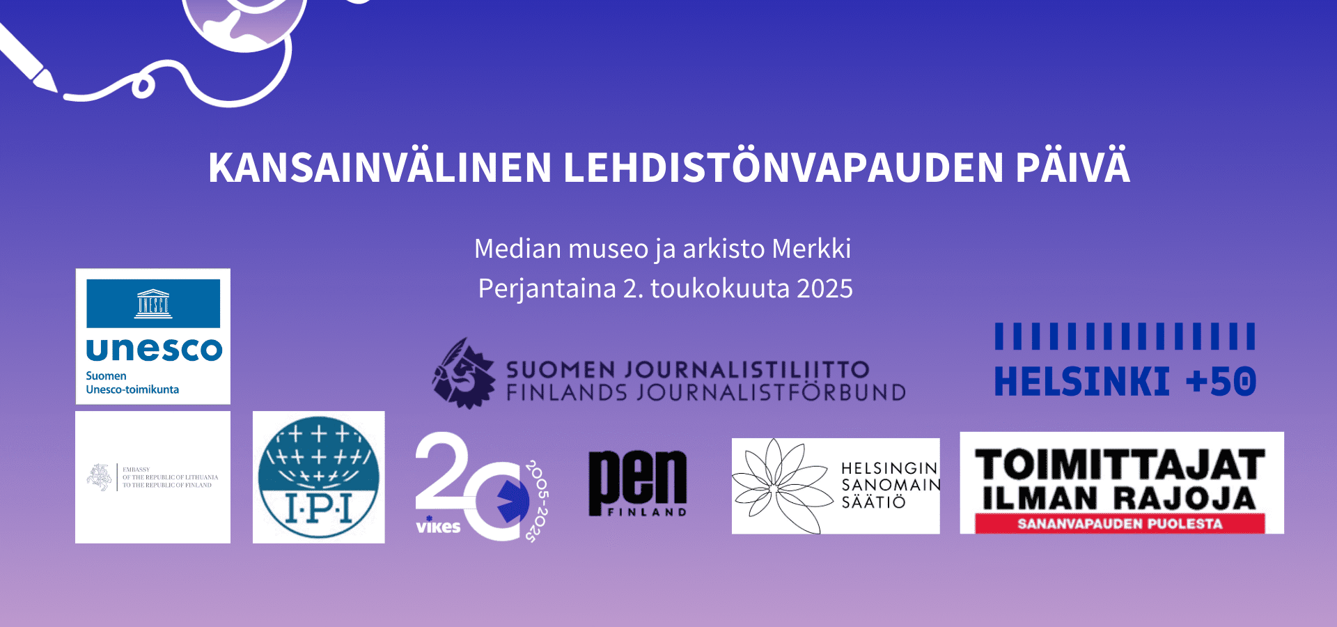 Tapahtuman tiedotuskuva, jossa nimi, ajankohta ja järjestäjien logot.