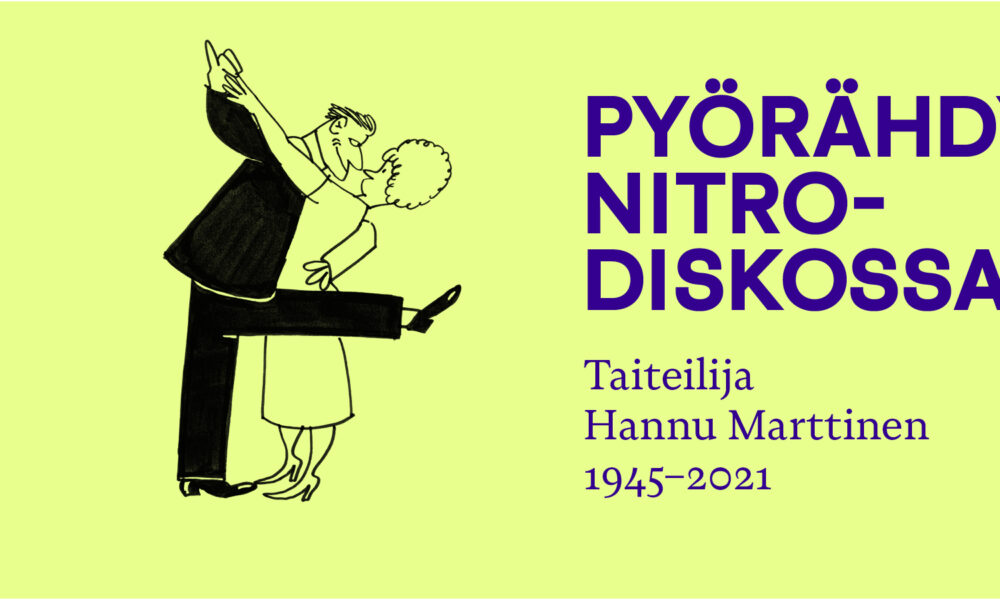 Pyörähdys Nitrodiskossa -näyttelyn tiedotuskuva
