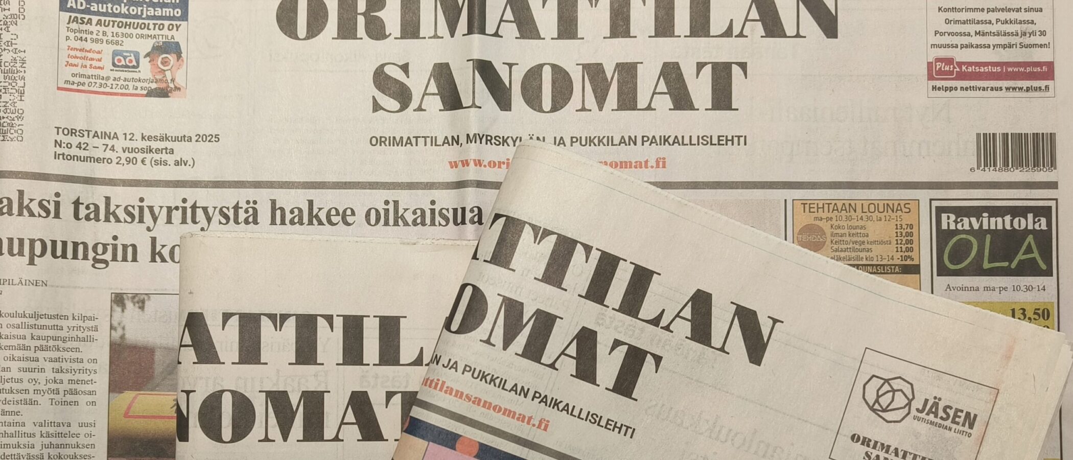 Orimattilan Sanomien numeroita