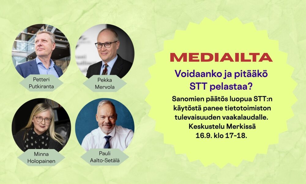 Mediailta: Voidaanko ja pitääkö STT pelastaa?