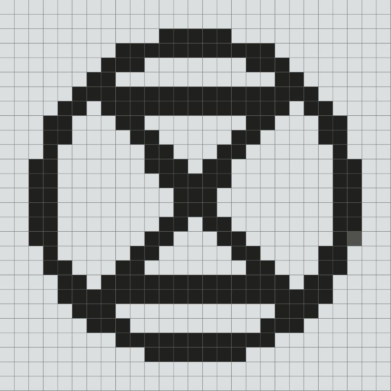 Ristipistomalli Elokapinan tunnuksesta eli Extinction symbolista.