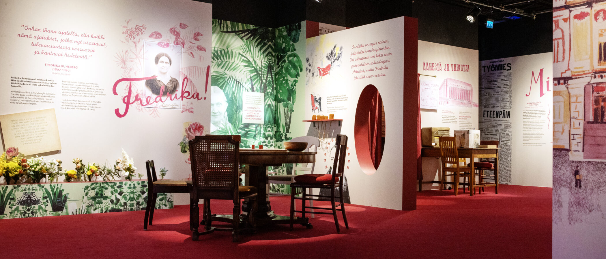 Näkymä Radikaalit! -näyttelytilaan.