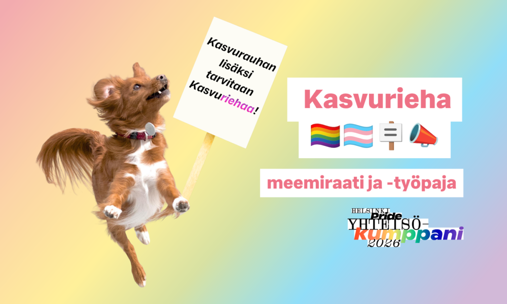 Kasvurieha: nuorten Pride-meemiraati ja meemityöpaja