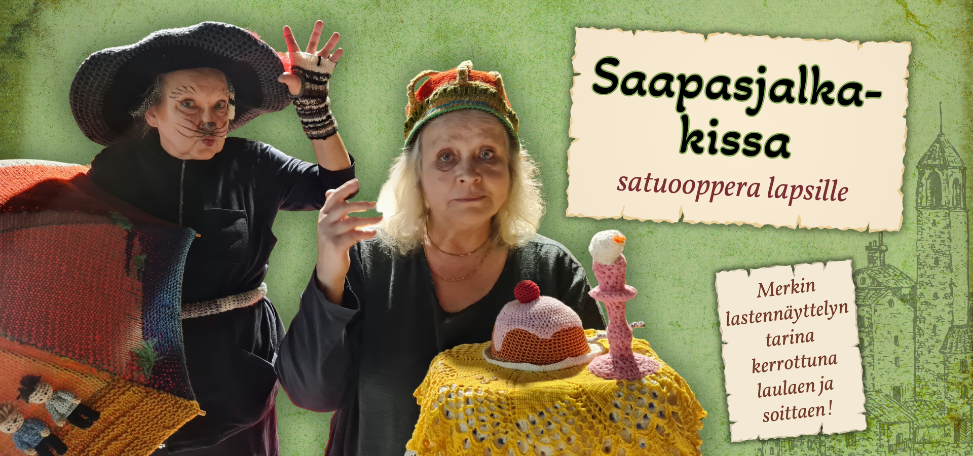 Saapasjalkakissa-satuoopperan tiedotuskuva