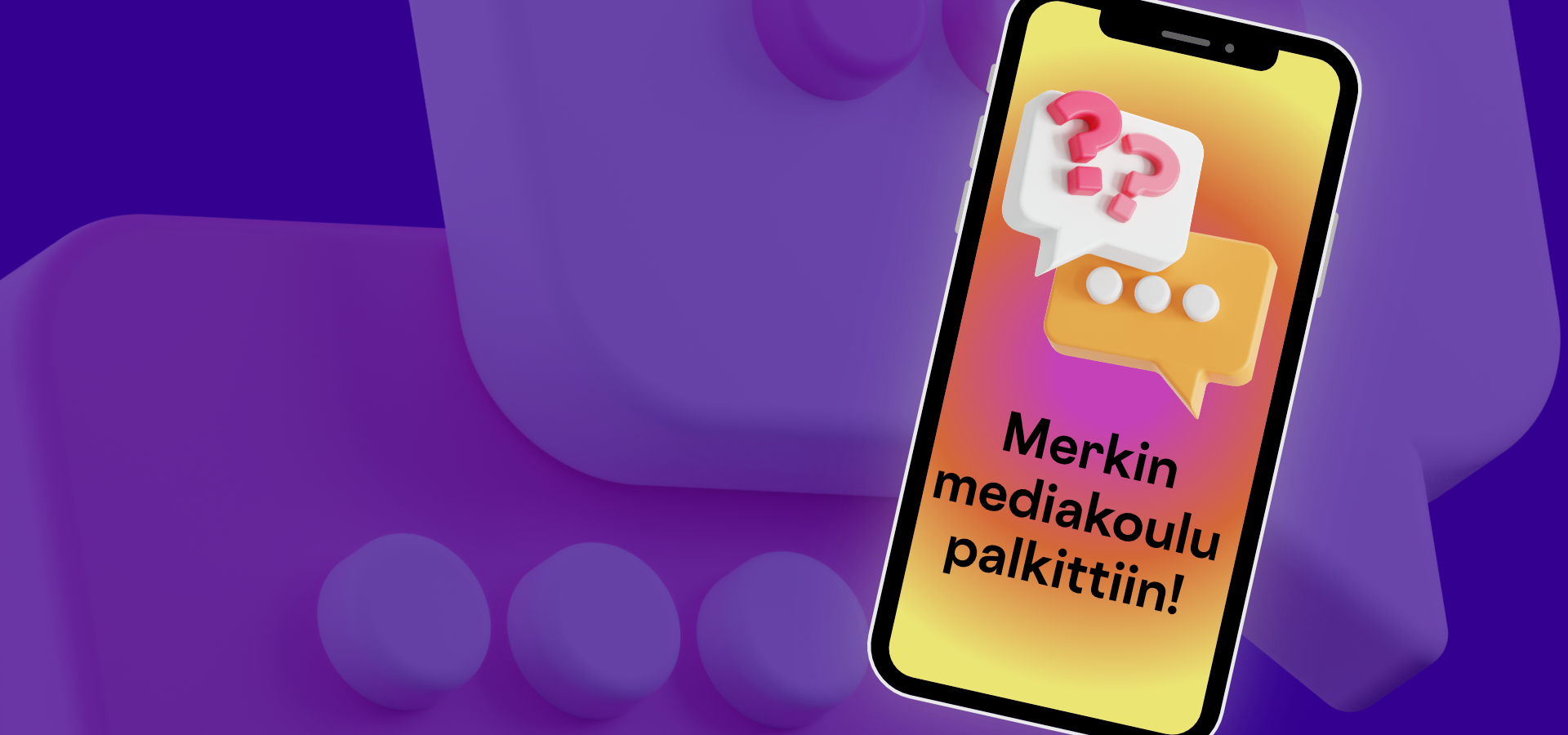 Kuvituskuva, jossa teksti: Merkin mediakoulu palkittiin