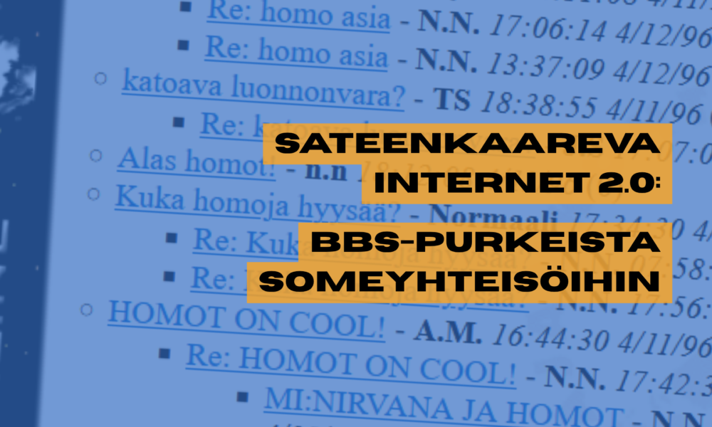 Sateenkaareva internet 2.0: BBS-purkeista someyhteisöihin